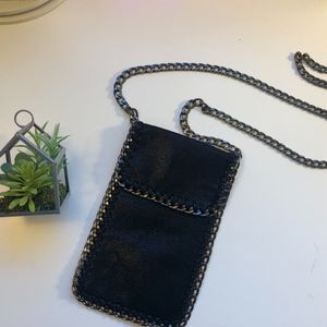 Diophy Metallic PU Leather Chain Mini Crossbody